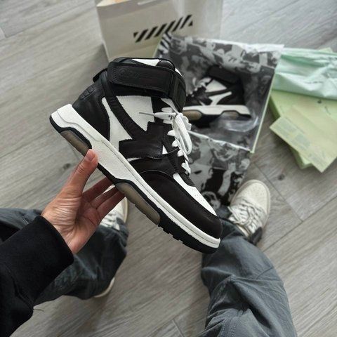 Off-White Out Of Office Mid Top Black ALL15987 фото