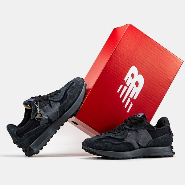 New Balance 327 Black Grey ALL14749 фото