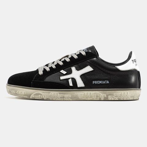 Premiata Steven Black White ALL23532 фото