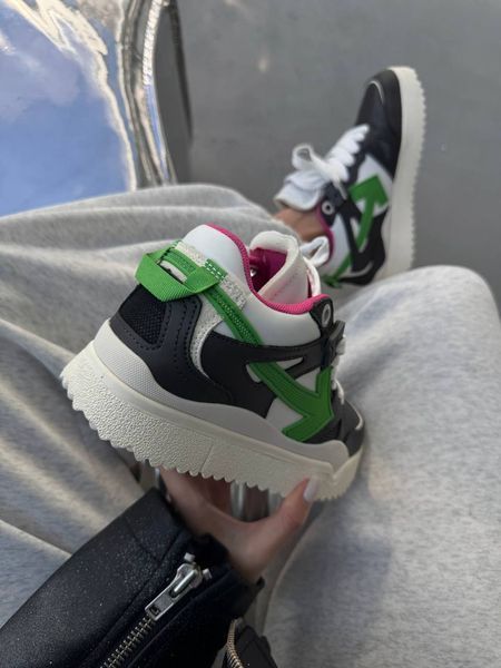 Off-White Sponge Mid Top Black/Green/Pink ALL22880 фото