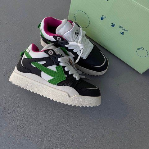 Off-White Sponge Mid Top Black/Green/Pink ALL22880 фото