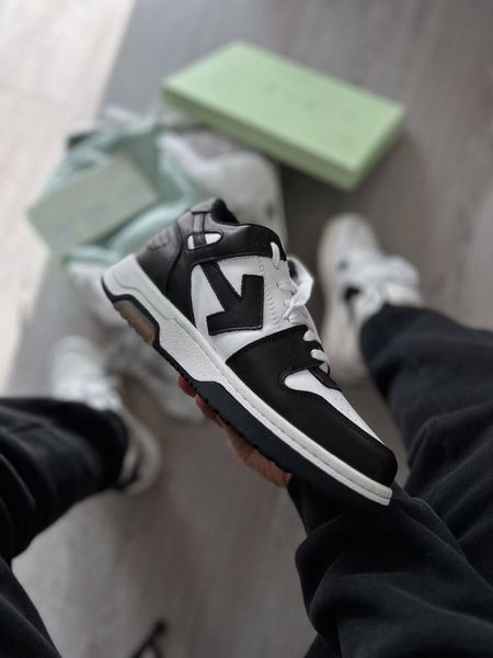 Off-White Out Of Office Calf Leather Panda ALL15074 фото