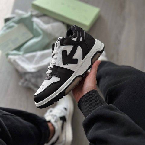 Off-White Out Of Office Calf Leather Panda ALL15074 фото