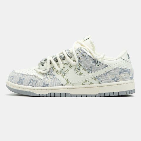 Nike SB Dunk Low x Louis Vuitton White Grey ALL19470 фото