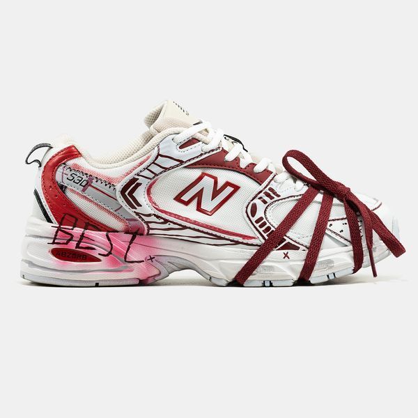 New Balance 530 Custom White Red ALL23401 фото