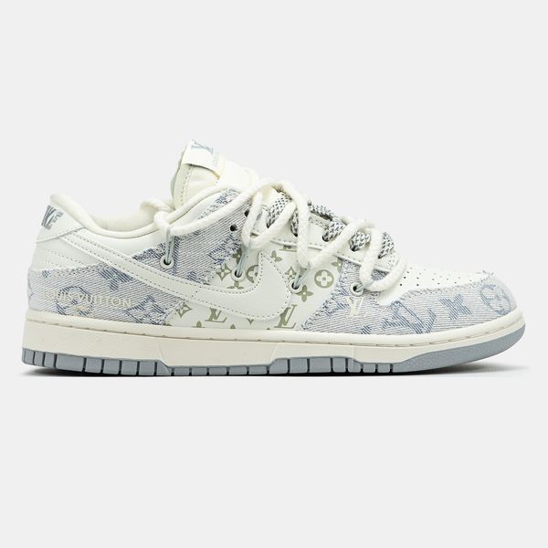 Nike SB Dunk Low x Louis Vuitton White Grey ALL19470 фото