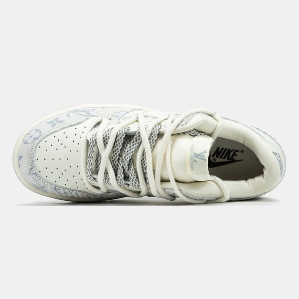 Nike SB Dunk Low x Louis Vuitton White Grey ALL19470 фото