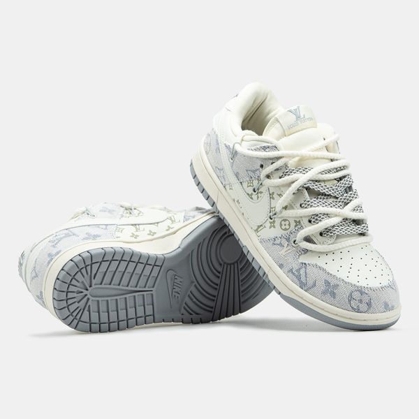 Nike SB Dunk Low x Louis Vuitton White Grey ALL19470 фото