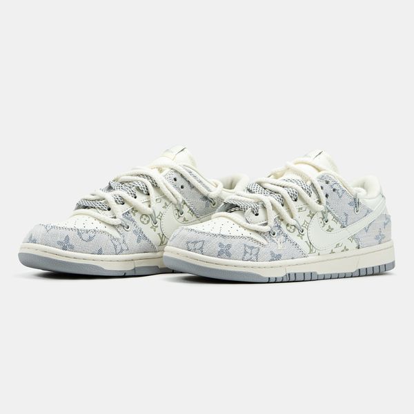Nike SB Dunk Low x Louis Vuitton White Grey ALL19470 фото