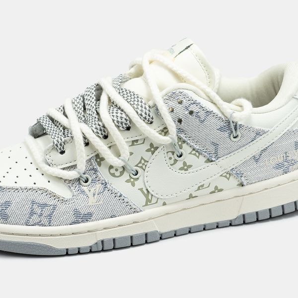 Nike SB Dunk Low x Louis Vuitton White Grey ALL19470 фото