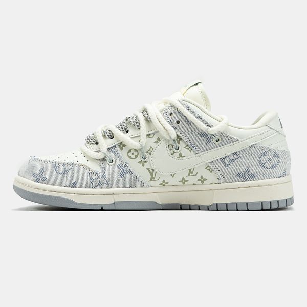 Nike SB Dunk Low x Louis Vuitton White Grey ALL19470 фото