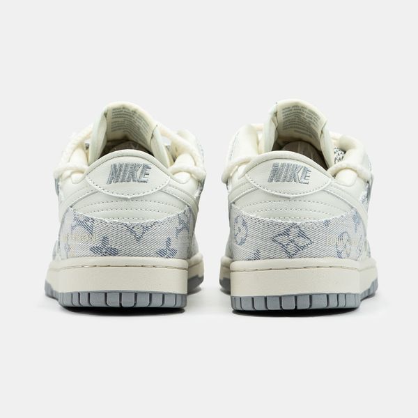 Nike SB Dunk Low x Louis Vuitton White Grey ALL19470 фото