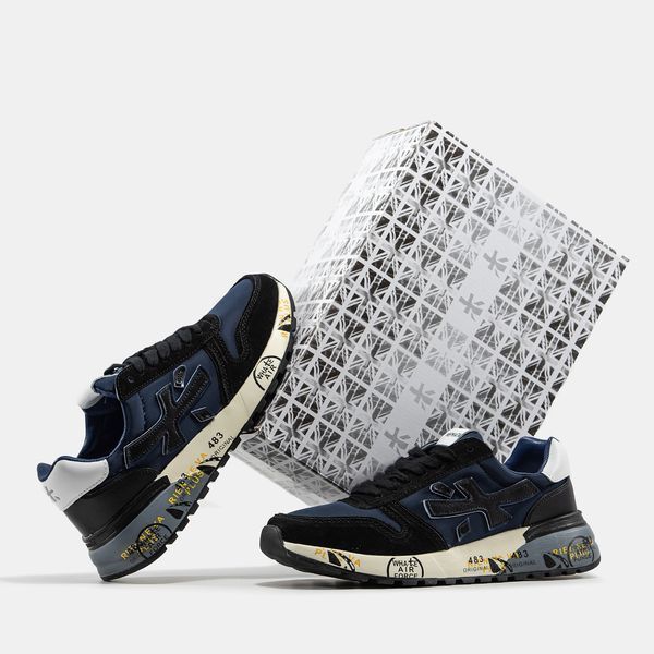 Premiata Mick Blue Black White ALL20724 фото