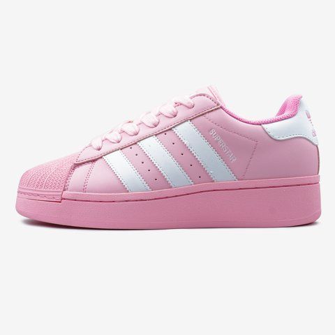 Adidas Superstar Pink White Platform ALL17609 фото