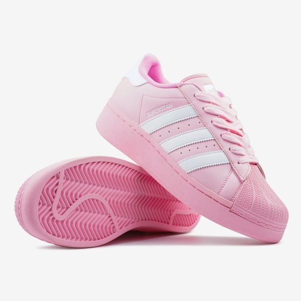 Adidas Superstar Pink White Platform ALL17609 фото
