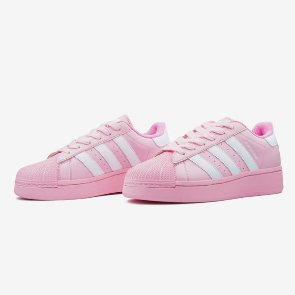 Adidas Superstar Pink White Platform ALL17609 фото