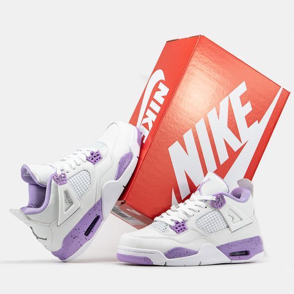 Air Jordan 4 White Purple ALL19607 фото