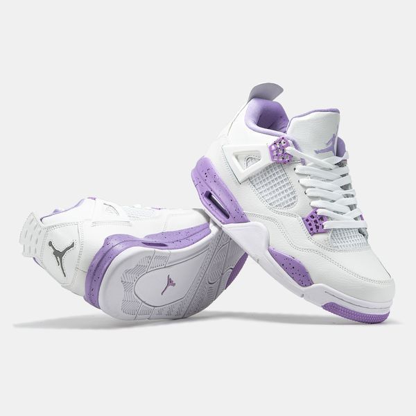 Air Jordan 4 White Purple ALL19607 фото