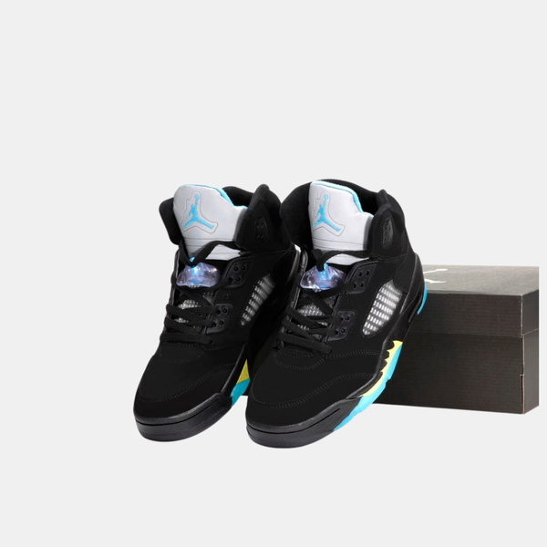 Jordan 5 Retro Black Blue Yellow ALL10831 фото