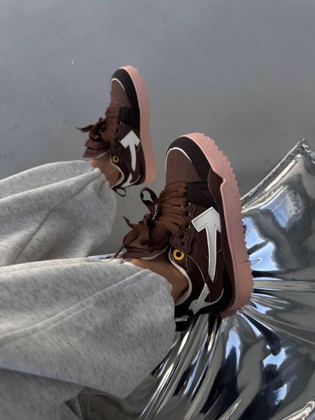Off-White Sponge Mid Top Brown/White ALL15890 фото