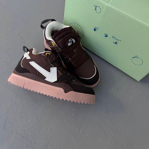 Off-White Sponge Mid Top Brown/White ALL15890 фото