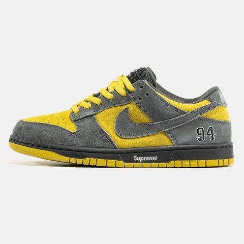 Nike SB Dunk Low x Supreme Grey Yellow ALL23768 фото