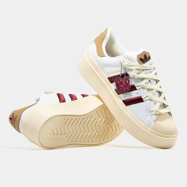 Adidas Superstar Bonega White Red Platform ALL13184 фото
