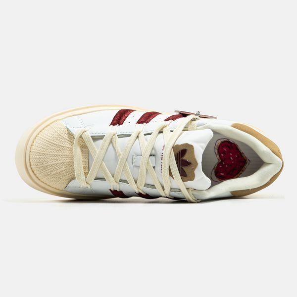 Adidas Superstar Bonega White Red Platform ALL13184 фото