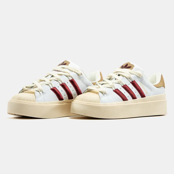 Adidas Superstar Bonega White Red Platform ALL13184 фото