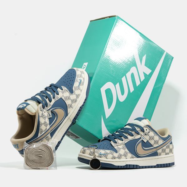 Nike SB Dunk Low x Gucci Beige Blue ALL23709 фото