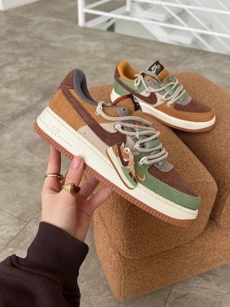 Nike Air Force 1 Low Green Brown Beige ALL12876 фото