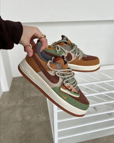 Nike Air Force 1 Low Green Brown Beige ALL12876 фото