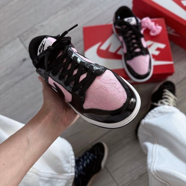 Nike Dunk Low Pink Black Patent ALL26077 фото
