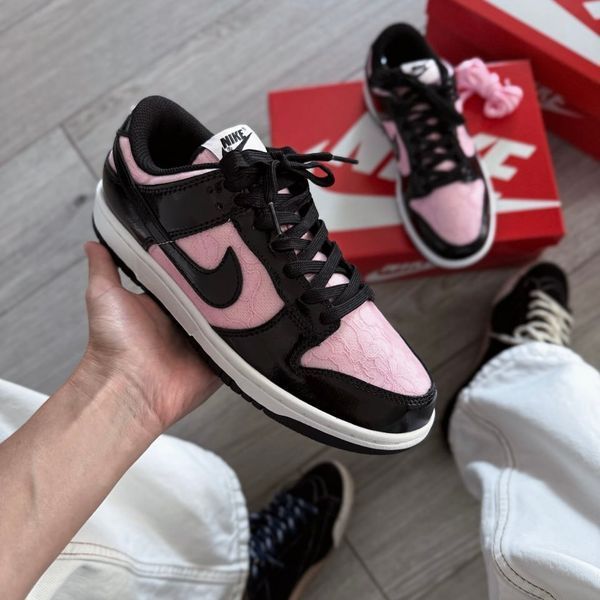 Nike Dunk Low Pink Black Patent ALL26077 фото