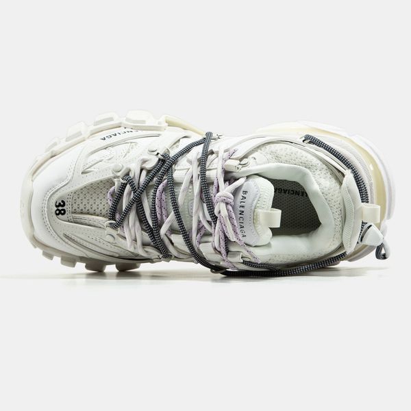 Balenciaga Track Trail Laces Sneaker in White/lilac ALL22148 фото