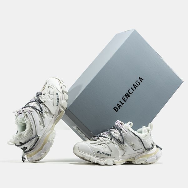 Balenciaga Track Trail Laces Sneaker in White/lilac ALL22148 фото
