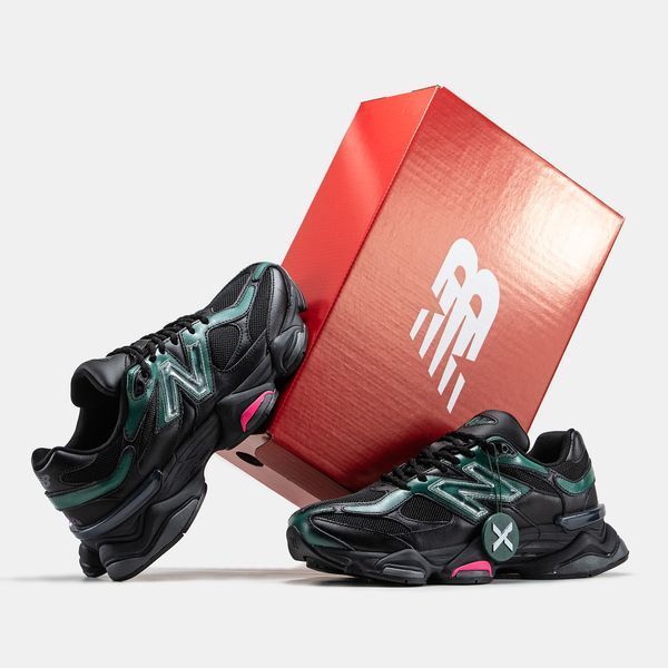 New Balance 9060 x Mowalola Burglarwear Black Teal Pink ALL12233 фото