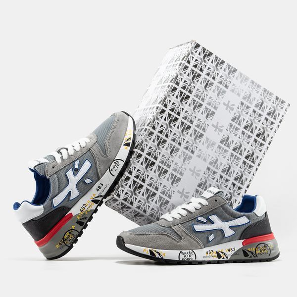 Premiata Mick Black Grey White Blue ALL20723 фото