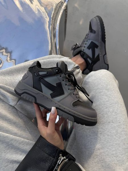 Off-White Out Of Office Grey Black ALL22376 фото