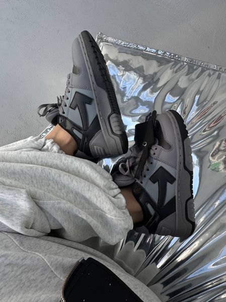 Off-White Out Of Office Grey Black ALL22376 фото