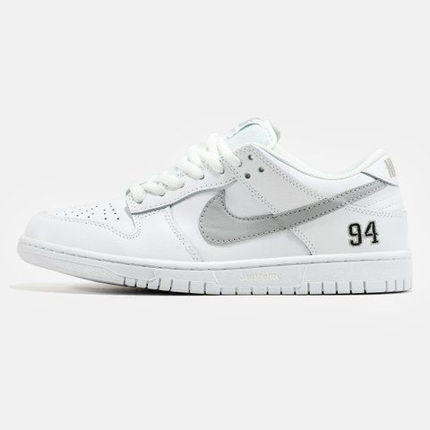 Nike SB Dunk Low x Supreme White Grey ALL23767 фото