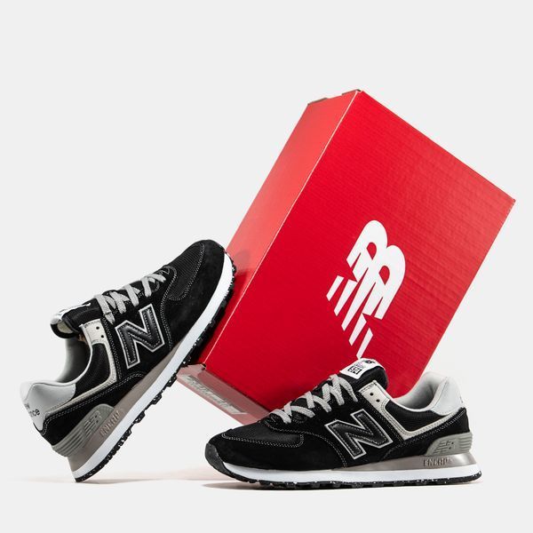 New Balance 574 Black White Grey ALL14035 фото