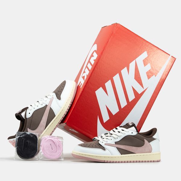 Air Jordan 1 Low x Travis Scott White Brown ALL19137 фото