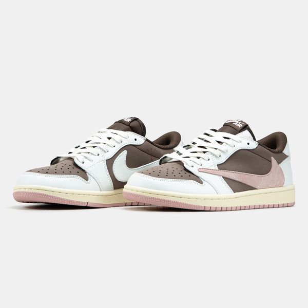Air Jordan 1 Low x Travis Scott White Brown ALL19137 фото