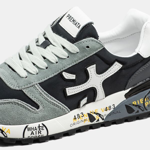 Premiata Mick Black Grey White ALL20725 фото