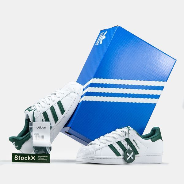 Adidas Superstar White Green ALL17453 фото