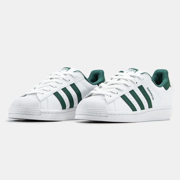Adidas Superstar White Green ALL17453 фото