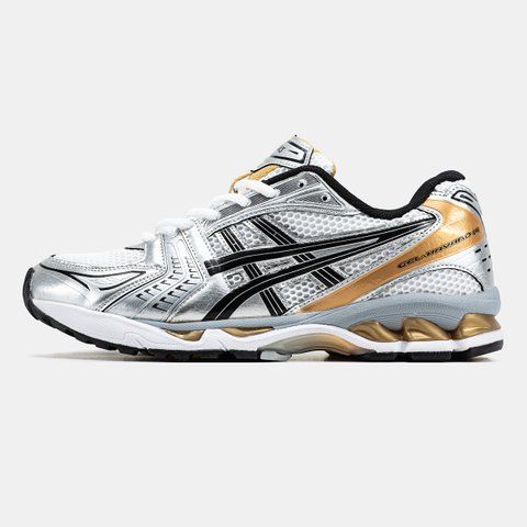Asics Gel-Kayano 14 White Silver Black Gold ALL17618 фото