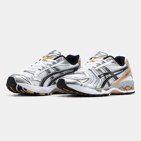 Asics Gel-Kayano 14 White Silver Black Gold ALL17618 фото