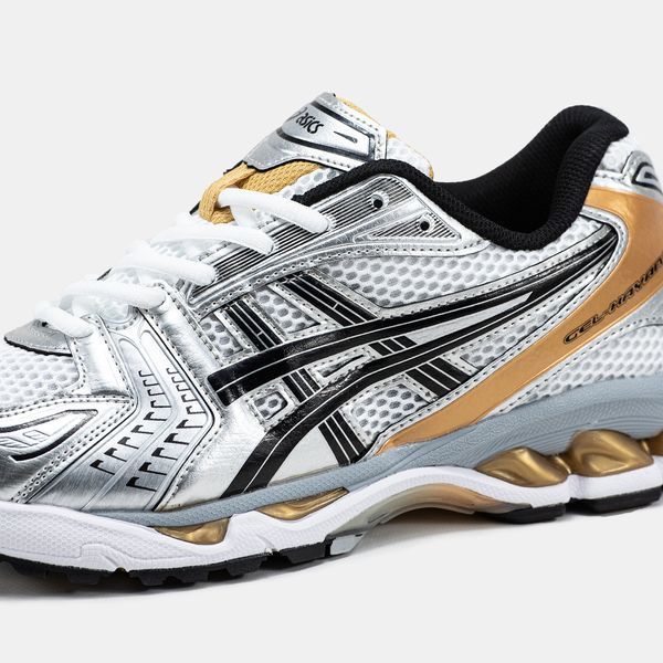Asics Gel-Kayano 14 White Silver Black Gold ALL17618 фото